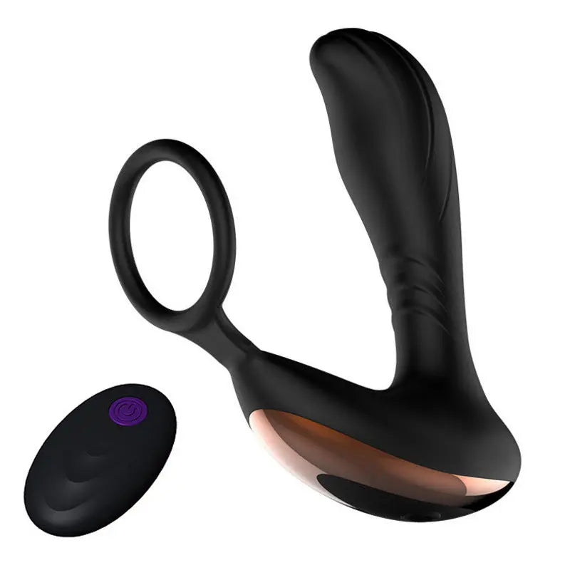 Quusvik vibrating prostate massager and anal vibrator with cock ring and remote control3